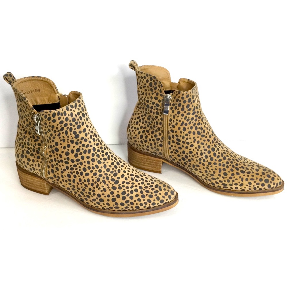 Bengal Faux Suede Zip Animal Print Bootie